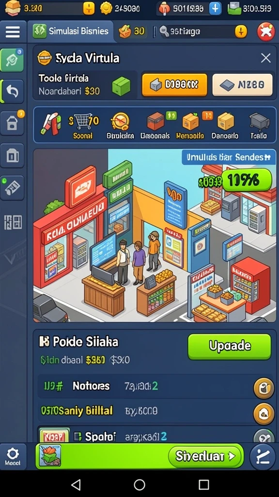 pprryy - Screenshot menunjukkan upgrade karakter yang menarik.