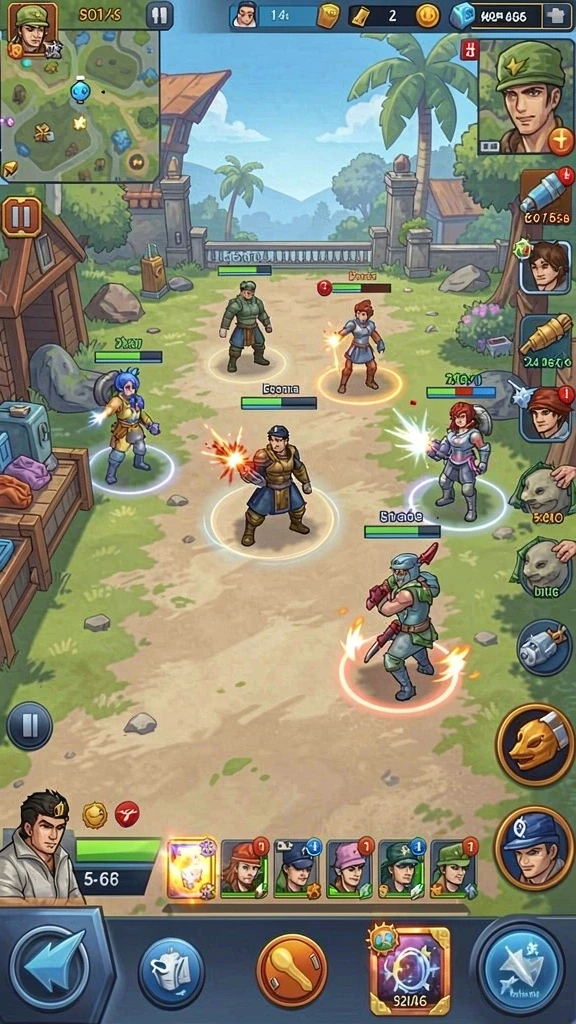 rk88 - Screenshot menunjukkan antarmuka utama permainan dengan level yang sedang dimulai.