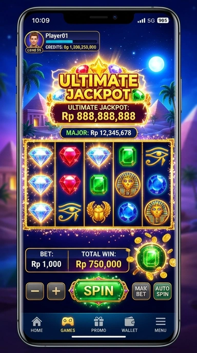 Layar utama gems365 — antarmuka bersih setelah instalasi
